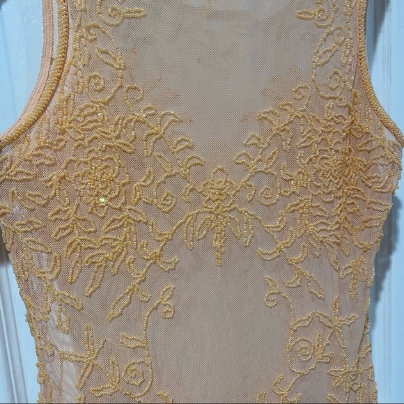 Beaded Mesh peach color top🌷 - Picture 5 of 16